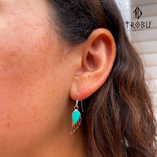 Aros Atenas Plata | Piedra Turquesa