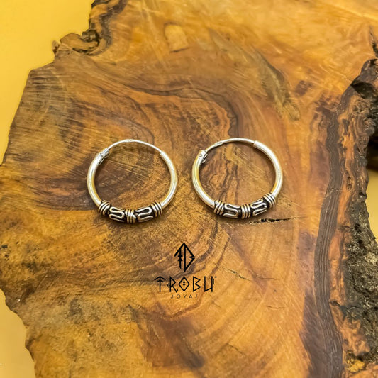 Aros Argollas Baalee Plata