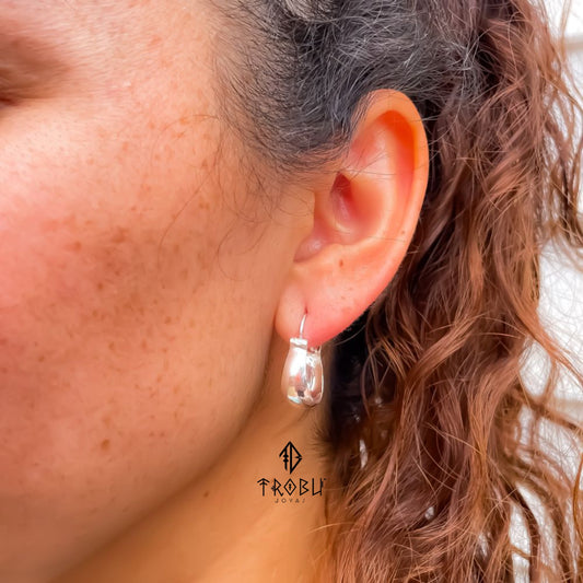 Aros Argolla Navak pequeña Plata