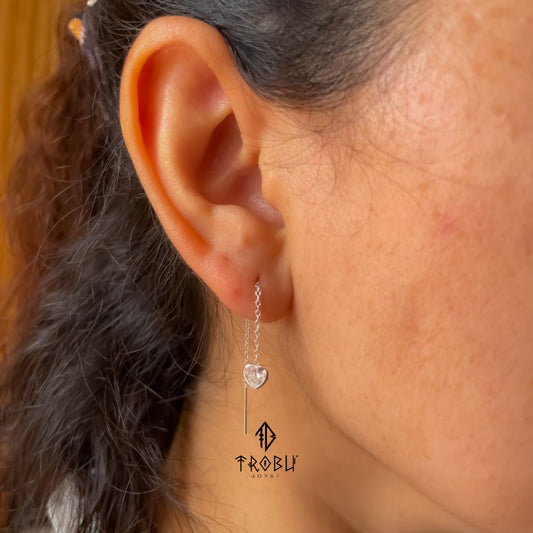 Aros Hart Blanco Plata