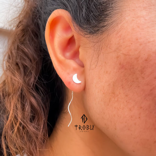 Aros Desigual Luna y Estrella Plata