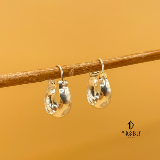 Aros Argolla Navak pequeña Plata