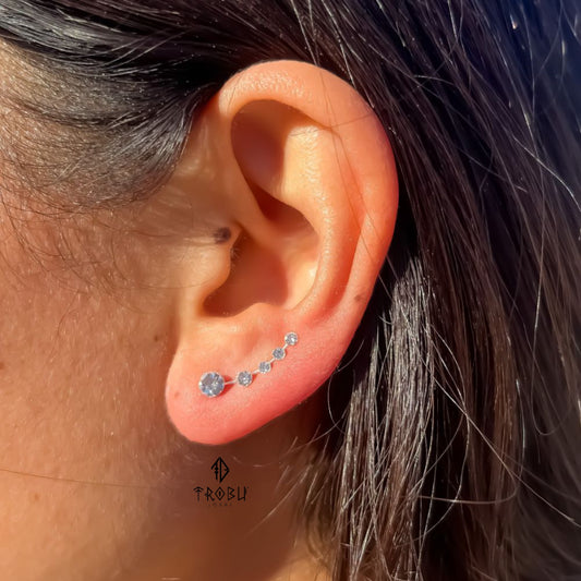 Aros Trepadores Glow Plata