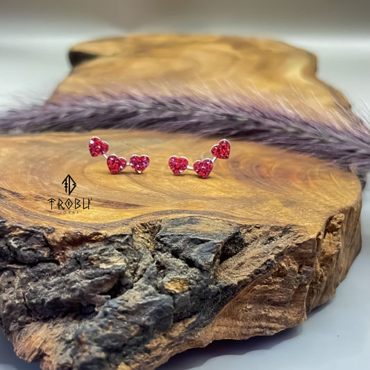 Aros Herz Rose Plata