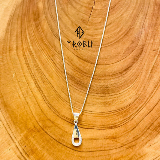 Collar Destello de Gota Plata