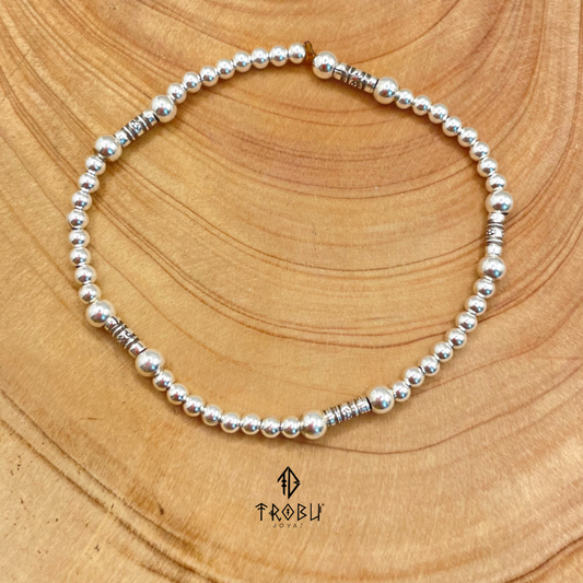 Pulsera Khetra Esferas Plata
