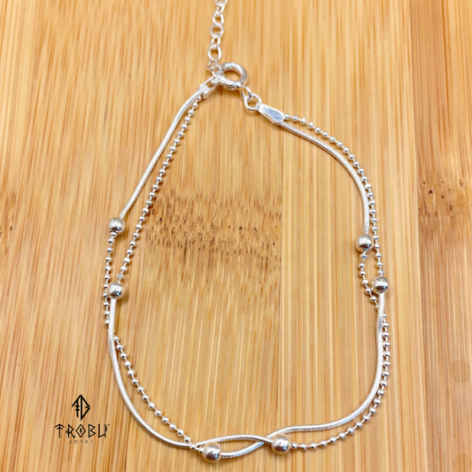 Pulsera Doble Esmirna Plata