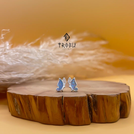 Aros Mariposa Colors Plata