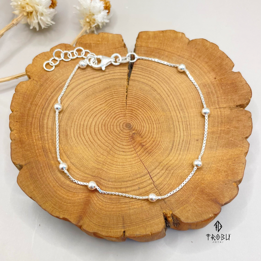 Pulsera Venecia Esferas Plata