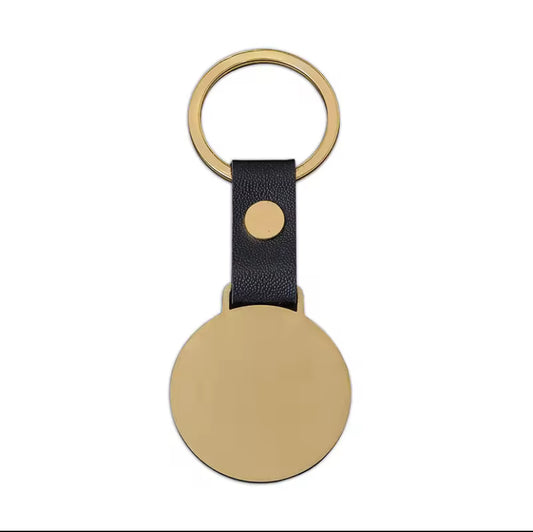 Llavero Redondo Dorado Personalizado