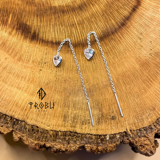 Aros Hart Blanco Plata
