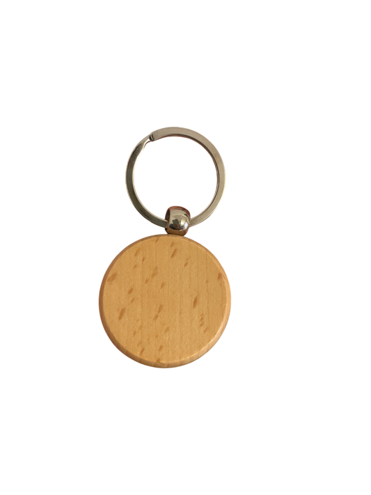 Llavero Circular de Madera Personalizado