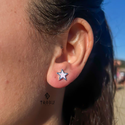 Aros Luna Estrella Haw Plata