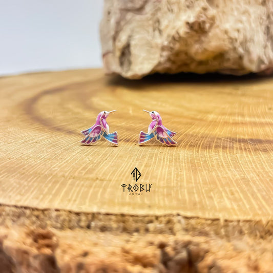 Aros Colibrí Kolors Plata
