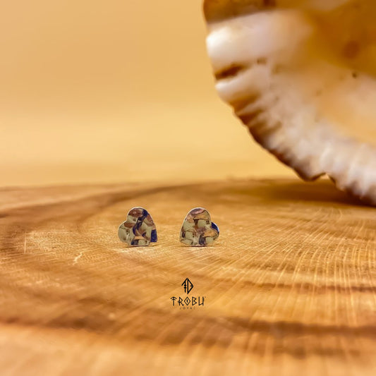 Aros Corazón Mart Plata