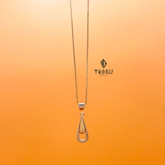 Collar Destello de Gota Plata