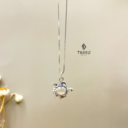 Collar Honu Tortuga | Piedra Cuarzo Rosa