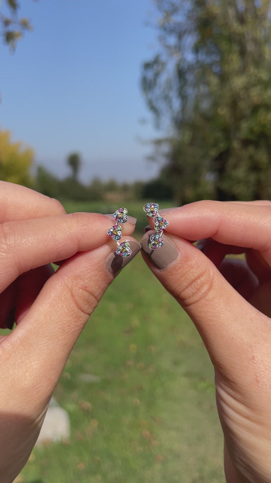 Aros Heart Colors Plata